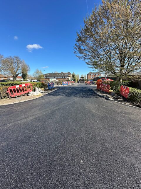 Hayes Road Resurface Entrance