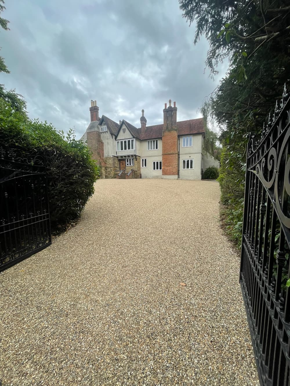 Driveway with resin surface