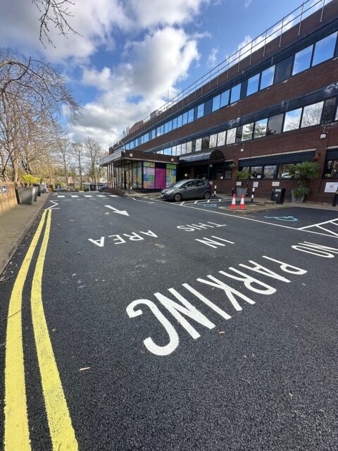 Hospital Road Resurfacing Entrance