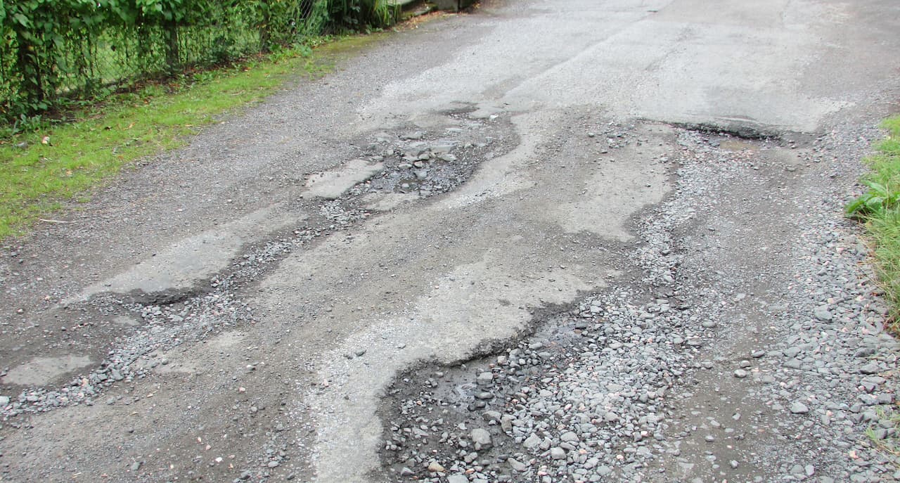 UK Pothole Road Damage